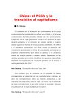 CHINA: EL PCCh Y LA TRANSICION AL