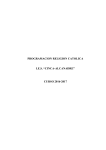 programación de religión católica 2016 - IES Cinca
