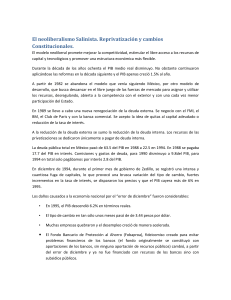 El neoliberalismo Salinista.