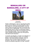 BENGALURU OR BANGALORE, A CITY OF