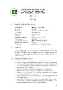 Campo eléctrico - Universidad Ricardo Palma