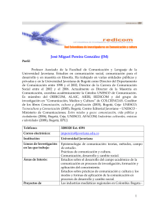 José Miguel Pereira González - Pontificia Universidad Javeriana