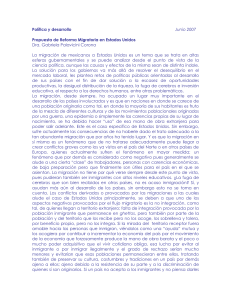 Propuesta de Reforma Migratoria en Estados Unidos