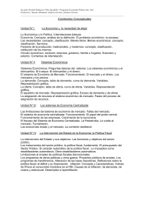 Economía Política 2015 - Escuela Normal Superior Dalmacio Vélez