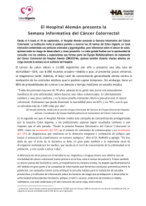 El Hospital Alemán presenta la Semana Informativa del Cáncer