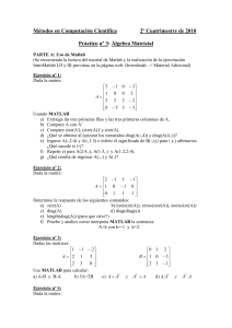 Práctico nº 3: Álgebra Matricial