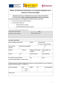 Solicitud de participaci&oacute;n. - C&aacute;mara de comercio de Gij&oacute;n