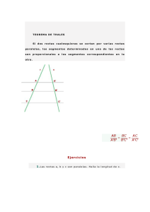 El teorema de Thales en un triángulo