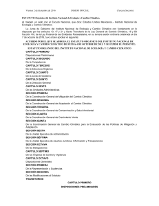 ESTATUTO Orgánico del Instituto Nacional de Ecología y