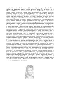 Biografía de Angélica Chávez Alvarado de Patterson