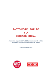 Pacto por el Empleo y la Cohesión Social CCOO
