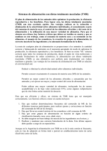 Sistemas de alimentación con dietas totalmente mezcladas (TMR)