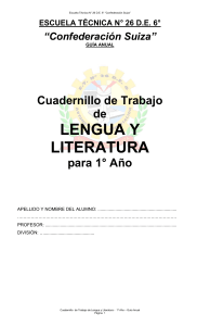 Cuadernillo de Trabajo de Lengua y Literatura