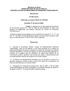 listado de medicamentos herbarios tradicionales