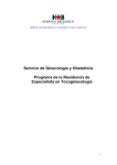 Programa residencia ginecología y obstetricia