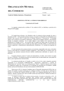 asistencia t&eacute;cnica prestada por el canad&aacute; enero a diciembre de