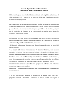 Convenio Regional sobre Cambios Clim&aacute;ticos