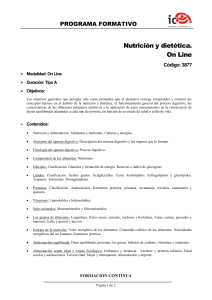 Nutrición y Dietética - Versión On-Line