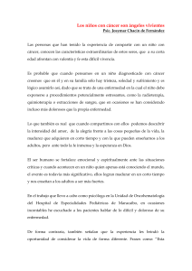 Los ni&ntilde;os con c&aacute;ncer son &aacute;ngeles vivientes