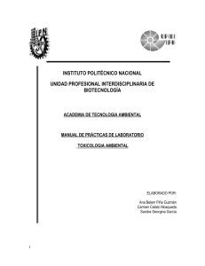 manual de prácticas de laboratorio texicología