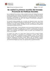 Consejo Provincial De Políticas Sociales