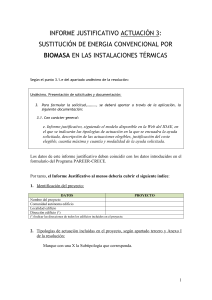 Modelo de informe justificativo. Actuación 3