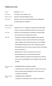 curriculum vitae - Agrimensor Santiago Bonavera