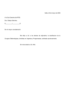 el archivo en Word de Operaciones urgentes y programadas