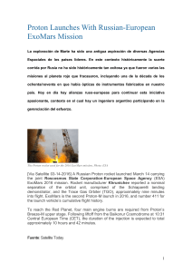 Proton Launches With Russian