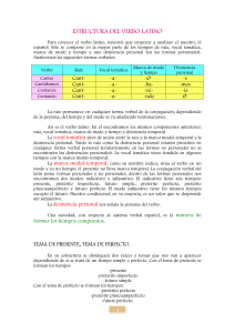 ESTRUCTURA DEL VERBO LATINO
