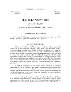1er Informe Comisión de Salud (SENADO) rendido con enmiendas
