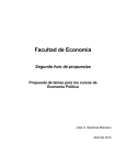 Propuesta de temas para los cursos de Economía Política