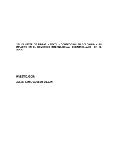 El cluster de fibras- textil confección en Colombia y su impacto en el