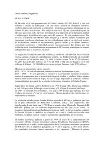 Deuda Externa y Migraciones en el Salvador