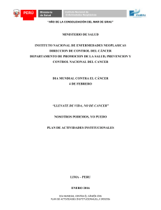 Semana Perú contra el Cáncer “Llénate de Vida y no de Cáncer”