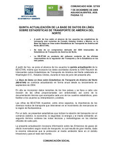 Comunicado de Prensa. Quinta actualizaci&oacute;n de la base de datos