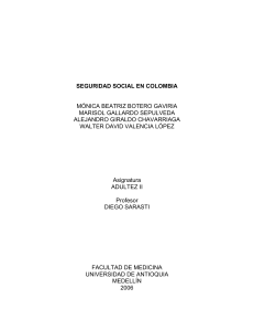 SEGURIDAD SOCIAL EN COLOMBIA