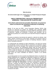 Unica, proveedor de software de gestión de marketing, le invita a