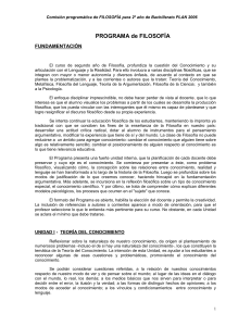 Programa de Filosofía 2º Bachillerato, plan 2006