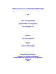 la elección de una estrategia de marketing