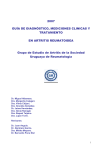 Guía de diagnóstico mediciones clínicas en Artritis Reumatoidea