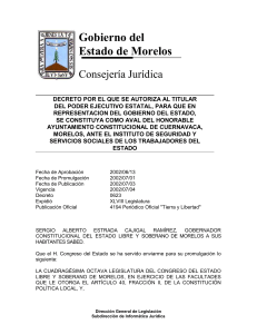 decreto - Gobierno del Estado de Morelos