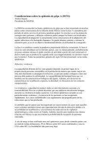 La iniciativa de la OMS al declarar la fase 5 del período de alerta