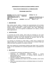 Esta materia estudia, analiza, y compara los