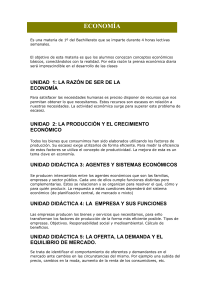 Economía. 1º de bachillerato