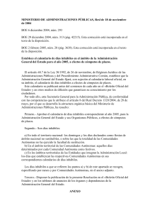 MINISTERIO DE ADMINISTRACIONES PÚBLICAS, Resl de 18 de