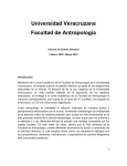 Universidad Veracruzana Facultad de Antropología Informe de