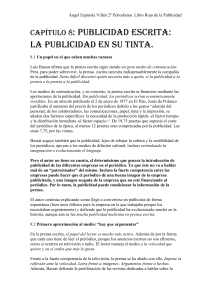 Capítulo 8: Publicidad Escrita: La Publicidad en su tinta