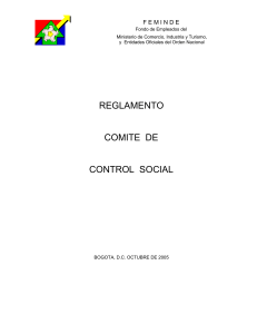 Reglamento Comité Control Social