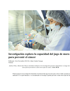 Investigación explora la capacidad del jugo de mora para